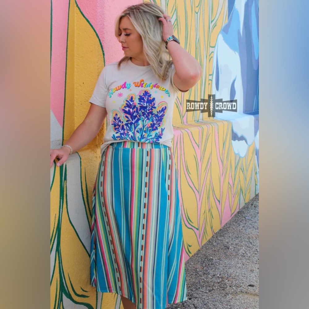 Multicolor Striped Skirt - Picture 6 of 6